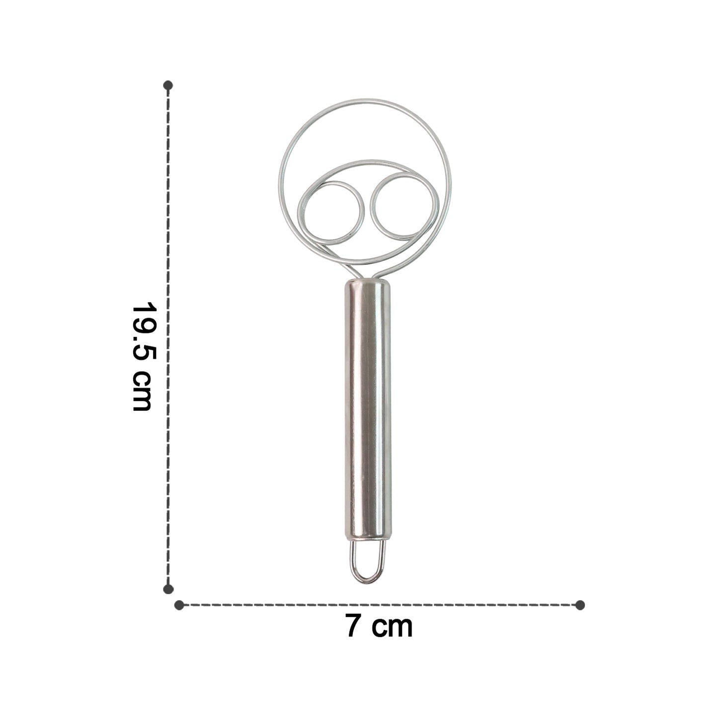 2-piece Stainless Steel Spiral Hand Whisk - (2 Pc Set)