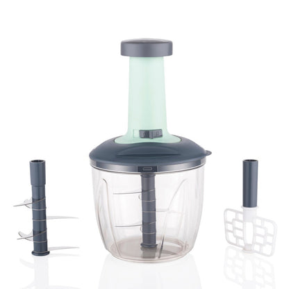 1100 Ml 2 In 1 Push Up Chopper With Blender Affixed With 6 Sharp Blade  Vegetable And Fruit Cutter With Easy Push And Chop Button